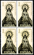 ** 1693. La Virgen Tiene Aureola Amarilla. En Bloque De 4. Peso= 15 Gramos. - Errors & Oddities