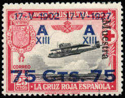 ** 388/91. Cruz Roja. Sobrecarga "Muestra". Cat. +220 €. Peso= 15 Gramos. - Errors & Oddities