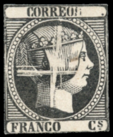 (*) 17P. Prueba De Punzón Limado En Negro. Papel Blanco Grueso Sin Márgenes. Bonita. Peso= 15 Gramos. - Errors & Oddities