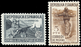 ** 792/800N. Milicias. Numeración Ceros. Preciosa. Certificado CMF. Cat. 1235 €. Peso= 15 Gramos. - Autres & Non Classés