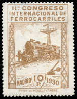 ** 481. Ferrocarriles. 10 Ptas. Valor Clave. Muy Bonito Pese Tener Goma No Original. Cat. 1375 €. Peso= 15... - Other & Unclassified