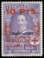 ** 401. Cruz Roja Colonias. 10 Ptas. Goma No Original. Cat. 173 €. Peso= 15 Gramos. - Autres & Non Classés