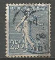 France - F1/215 - Type Semeuse Lignée - N°132 Obl. - 1903-60 Säerin, Untergrund Schraffiert