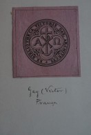 Ex-libris, XIXème - Victor GAY, Architecte - Exlibris