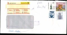 Bund USo6 Y Umschlag EINSCHREIBEN RÜCKSCHEIN Aachen 2000 - Sobres - Usados