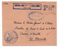 1971 - ENVELOPPE FM Avec CACHET "HOPITAL DES ARMEES JEAN LOUIS / FREJUS" (VAR) - Militaire Stempels Vanaf 1900 (buiten De Oorlog)