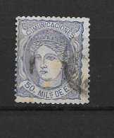 LOTE 1813  ///  ESPAÑA  AÑO 1870      EDIFIL Nº: 107       CATALOG/COTE: 10,50€ - Used Stamps