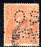T1798 - AUSTRALIA 2 Penny  Wmk Crown On A  Used . Punctured OS NSW - Gebraucht