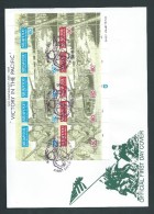 Tonga Niuafo´ou 1995 WWII Pacific Victory Anniversary Sheet With Both Strips Of 5 On FDC - Tonga (1970-...)