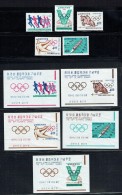 1964  Jeux Olympiques De Tokyo Timbres Et Blocs-feuillets * MH - Korea (Süd-)
