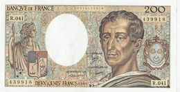 BILLET 200 FRANCS MONTESQUIEU - 200 F 1981-1994 ''Montesquieu''