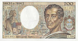 BILLET 200 FRANCS MONTESQUIEU - 200 F 1981-1994 ''Montesquieu''