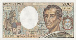 BILLET 200 FRANCS MONTESQUIEU - 200 F 1981-1994 ''Montesquieu''