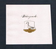 Traupach - Traubach Handschrift Manuskript Wappen Manuscript Coat Of Arms - Estampas & Grabados