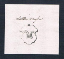 Sachsenhausen - Sachsenhausen Handschrift Manuskript Wappen Manuscript Coat Of Arms - Prints & Engravings