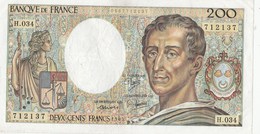 BILLET 200 FRANCS MONTESQUIEU - 200 F 1981-1994 ''Montesquieu''