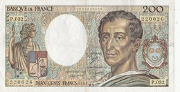 BILLET 200 FRANCS MONTESQUIEU - 200 F 1981-1994 ''Montesquieu''