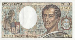 BILLET 200 FRANCS MONTESQUIEU - 200 F 1981-1994 ''Montesquieu''