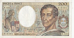 BILLET 200 FRANCS MONTESQUIEU - 200 F 1981-1994 ''Montesquieu''