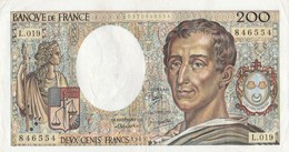 BILLET 200 FRANCS MONTESQUIEU - 200 F 1981-1994 ''Montesquieu''