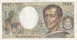 BILLET 200 FRANCS MONTESQUIEU - 200 F 1981-1994 ''Montesquieu''