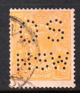 T1831 - AUSTRALIA 1/2 Penny Used WMK CofA  . Punctured OS NSW - Usati