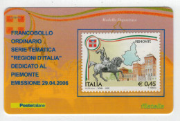 TESSERA  FILATELICA  2004   LA FILATELIA NELLE REGIONI D' ITALIA     PIEMONTE    2 SCAN - Philatelic Cards