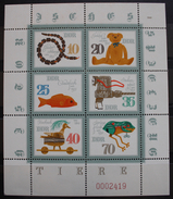 MiNr. 2661 - 2666 Deutschland Deutsche Demokratische Republik 1981, 24. Nov. Historisches Spielzeug (II): Tiere - 1981-1990