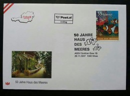Austria 50 Years Of The House Of The Sea 2007 Ocean Underwater Life (stamp FDC) *clean Perfect - Other & Unclassified