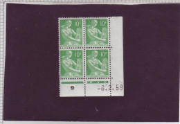 N° 1115A - 10F PAYSANNE - C De C+D - 2° Tirage Du5.2.59 Au 16.2.59 - 6.02.1959 - - 1950-1959