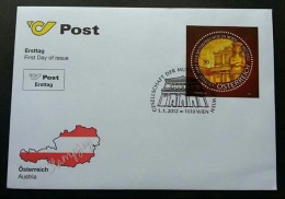 Austria Society Of Music Lovers In Vienna 2012 (stamp FDC) *odd Shape *unusual - Otros & Sin Clasificación