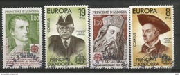 ANDORRA / ANDORRE. Europa 1980 Personnages Célèbres Andorrans (Charlemagne,Napoléon 1 Er,etc). 4 Timbres Oblitérés - Gebruikt