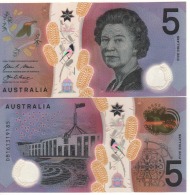 AUSTRALIA  $ 5   P62  POLIMER. 2016.  Queen Elizabeth II - Bird & Flower + Parliament House At Back   UNC - 2005-... (polymère)