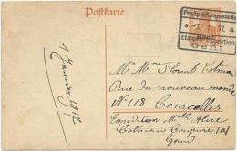 Belgium 1917 German Army Censored Military Postal Stationery Card - Armée Allemande