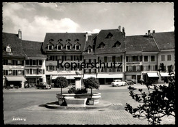 ÄLTERE POSTKARTE AARBERG DORFPLATZ METZGEREI SCHEURER SCHMID GAUMANN KOCHER TEA-ROOM Opel Ansichtskarte Cpa Postcard - Aarberg