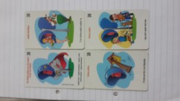 Brasil-serie Beneficios Do Telefone Publico-(set K)-(4cards)-used Card+1card Prepiad Free - Brasilien