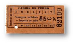 Carris De Ferro - $15 - Tramway Ticket - Serie Cy - Lisboa Portugal - Europa