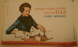 GAZ DE FRANCE Buvard Très Belle Illustration Bel état Réf S.D.I.G. 67 DC 02 - Elektrizität & Gas