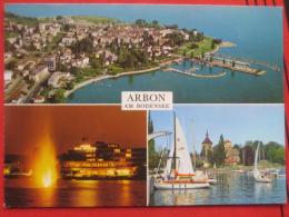 Arbon (TG) - Mehrbildkarte (Flugaufnahme, Nachtbild, Hafen) - Arbon