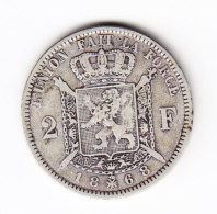 BELGIUM MORIN CAT N° 170 SUP++ 1868 (A68) - 2 Frank