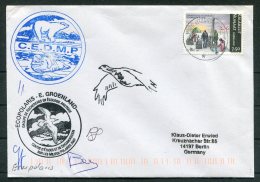 Greenland Ecopolaris C.E.D.M.P. Polar Bear, Walrus  Arctic Expedition Signed Cover - Briefe U. Dokumente