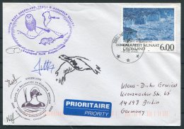 2005 North East Greenland, Karupelv Valley, Polar Owl Birds Research Arctic Expedition Signed Cover - Cartas & Documentos