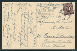 MiNr. 918 Als Portorichtige Einzelfrankatur Auf Ortspostkarte 2. Gebührenperiode Vom 30.9.1946 - Covers & Documents