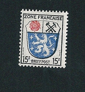 N°7 Occupation Zone Française Blason  BRIEFPOST 15 FRS Timbre  ALLEMAGNE 1945 NEUF Variété COULEUR DÉCALÉE A DROITE - Other & Unclassified