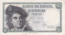 BILLETE DE ESPAÑA DE 5 PTAS DEL 1948 SERIE I CALIDAD MBC (BANKNOTE) - 5 Peseten