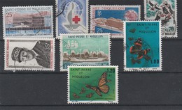 LOT 32 SAINT PIERRE ET MIQUELON N°388-369-399-429-419-411-441-442 OBLITERES - Verzamelingen & Reeksen