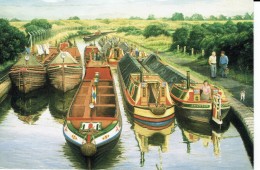 UK-HAWKESBURY JUNCTION-CANAL BOAT- COVENTRY AND OXFORD CANALS-painting By Dusty Miller - Coventry