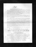 Messire Alexandre Della Faille De Leverghem Zouave Pontifical °Anvers 1845+7/2/1907 Deurne Chateau Lackbors Brasschaat - Avvisi Di Necrologio