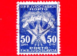 JUGOSLAVIA - Usato - 1953 - Segnatasse - Torches And Stars - 50 - Impuestos