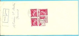 PU 157 Op RECU Met Stempel CHARLEROI - Andere & Zonder Classificatie